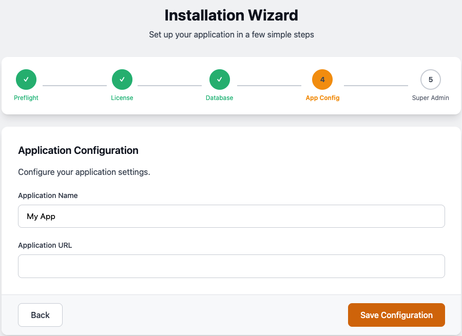 Application Configuration