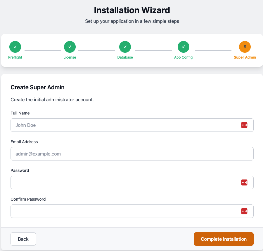 Create Super Admin