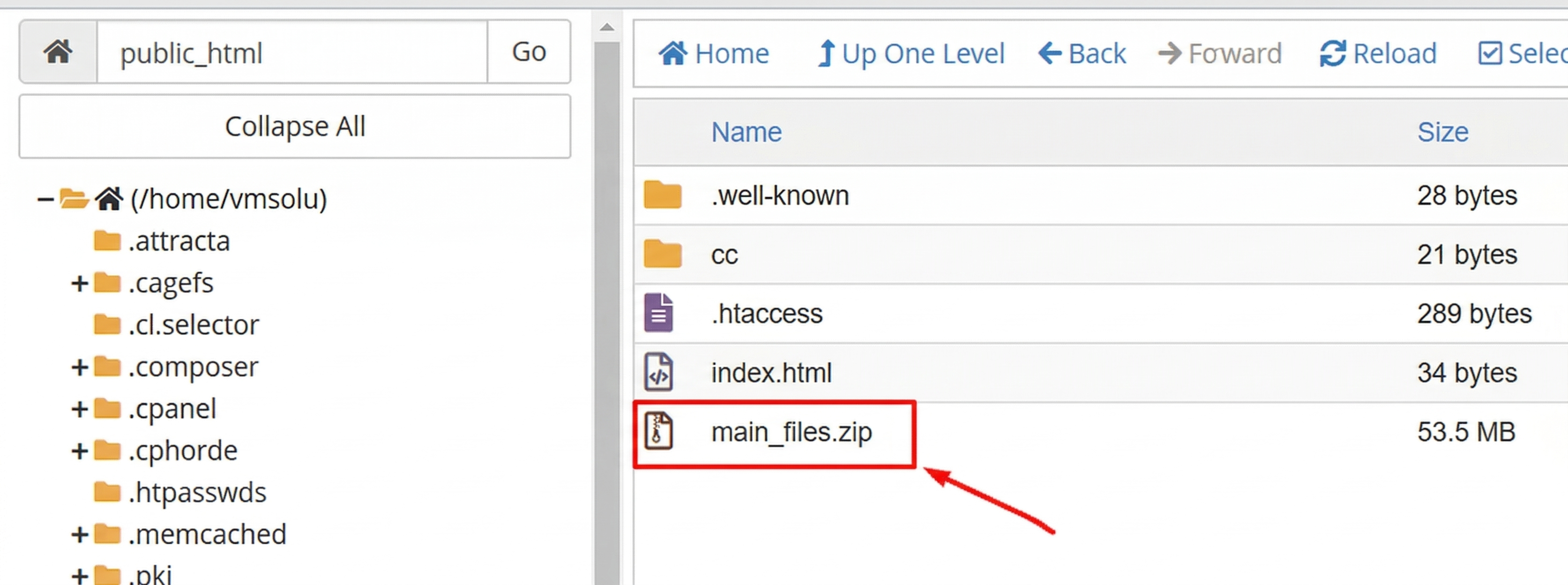 ZIP file uploaded